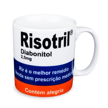 Caneca de Porcelana 320 ml decoração faixa- Risotril 20