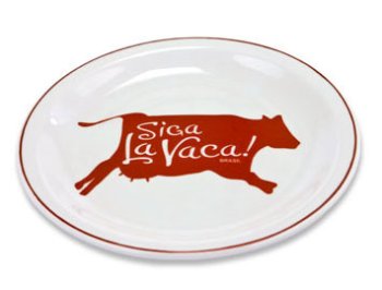 Prato Porcelana Sobremesa Iguaçu, 19 cm largura e 2,5 cm altura.