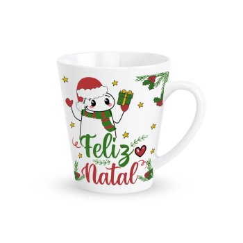 Caneca Porcelana 300 ml decoração- Natal sortidas, (1 lado da caneca).830